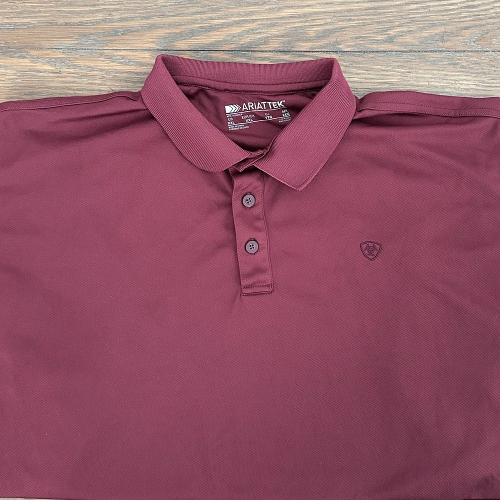 Ariat Ariattek Maroon Polo Shirt Size XXL
